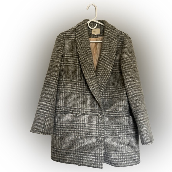 COPY - 🦄SEZANE James coat in grey checkered print - Picture 6 of 8